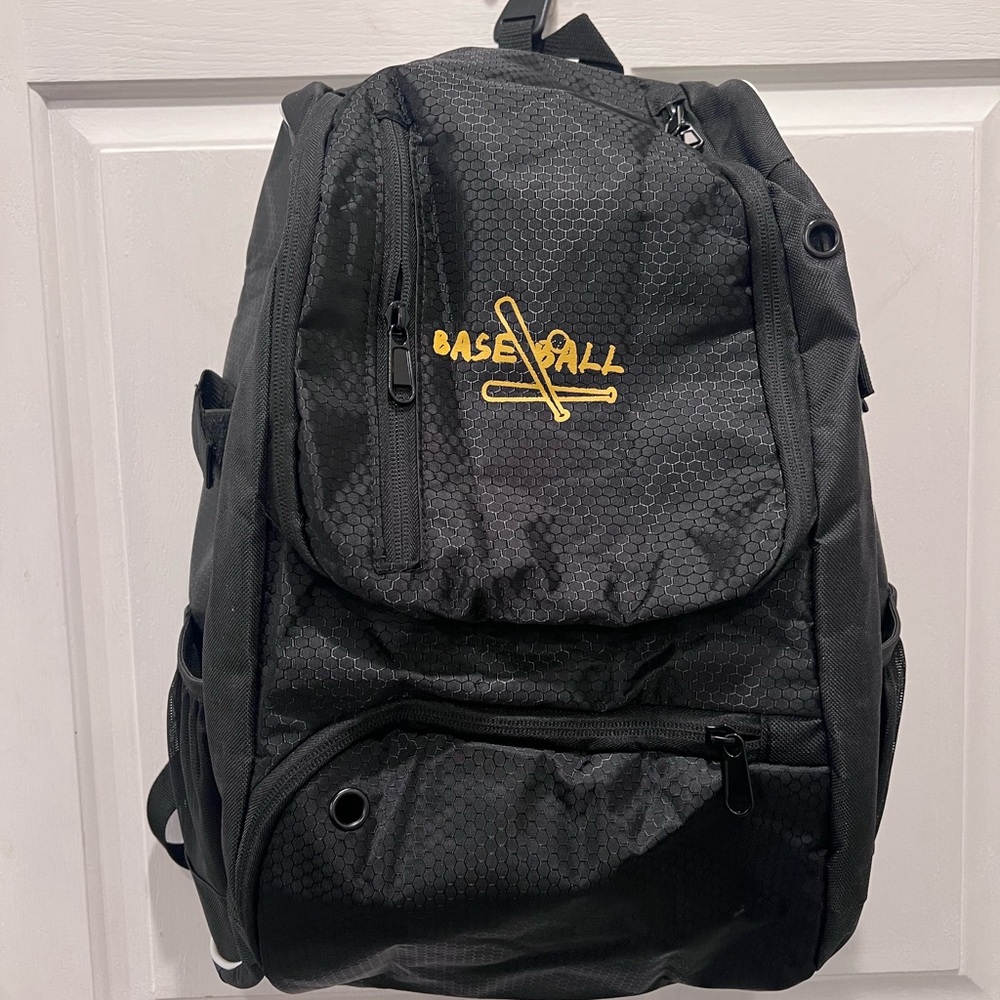 Black Baseball Backpack